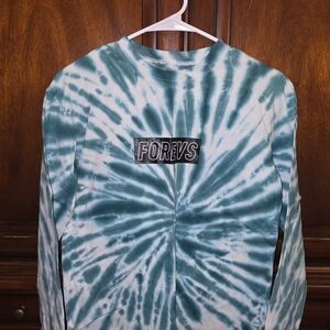 H&M Teal Tie-Dye Long Sleeve Tee